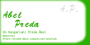 abel preda business card